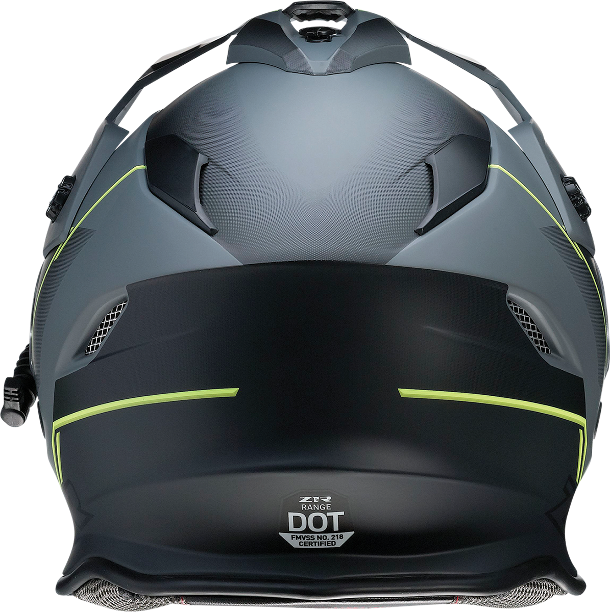 Casco de motocicleta Z1R Range - Bladestorm - Gris/Negro/Amarillo de alta visibilidad - Grande 0101-14068