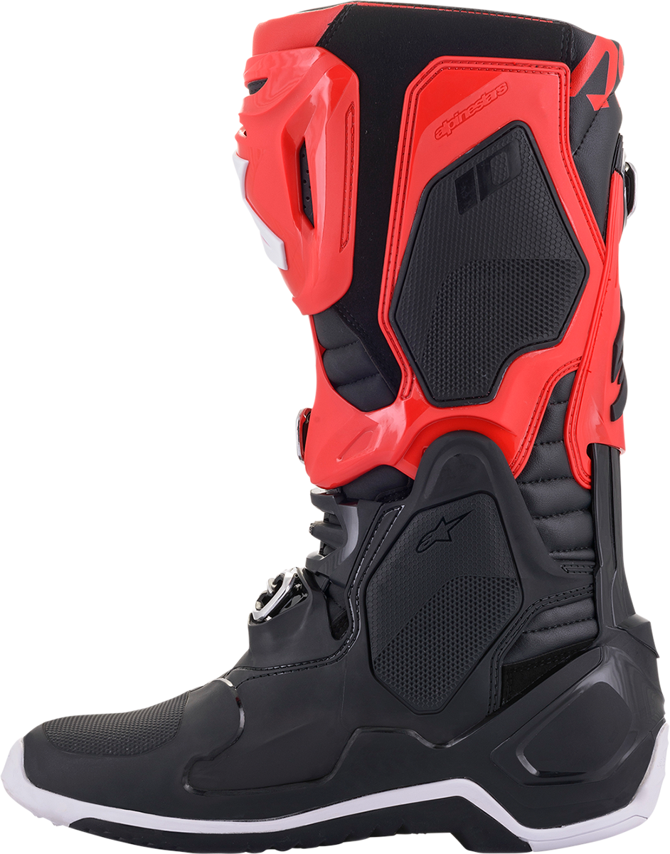 Botas ALPINESTARS Tech 10 - Negro/Rojo - Talla 11 de EE. UU. 2010020-31-11