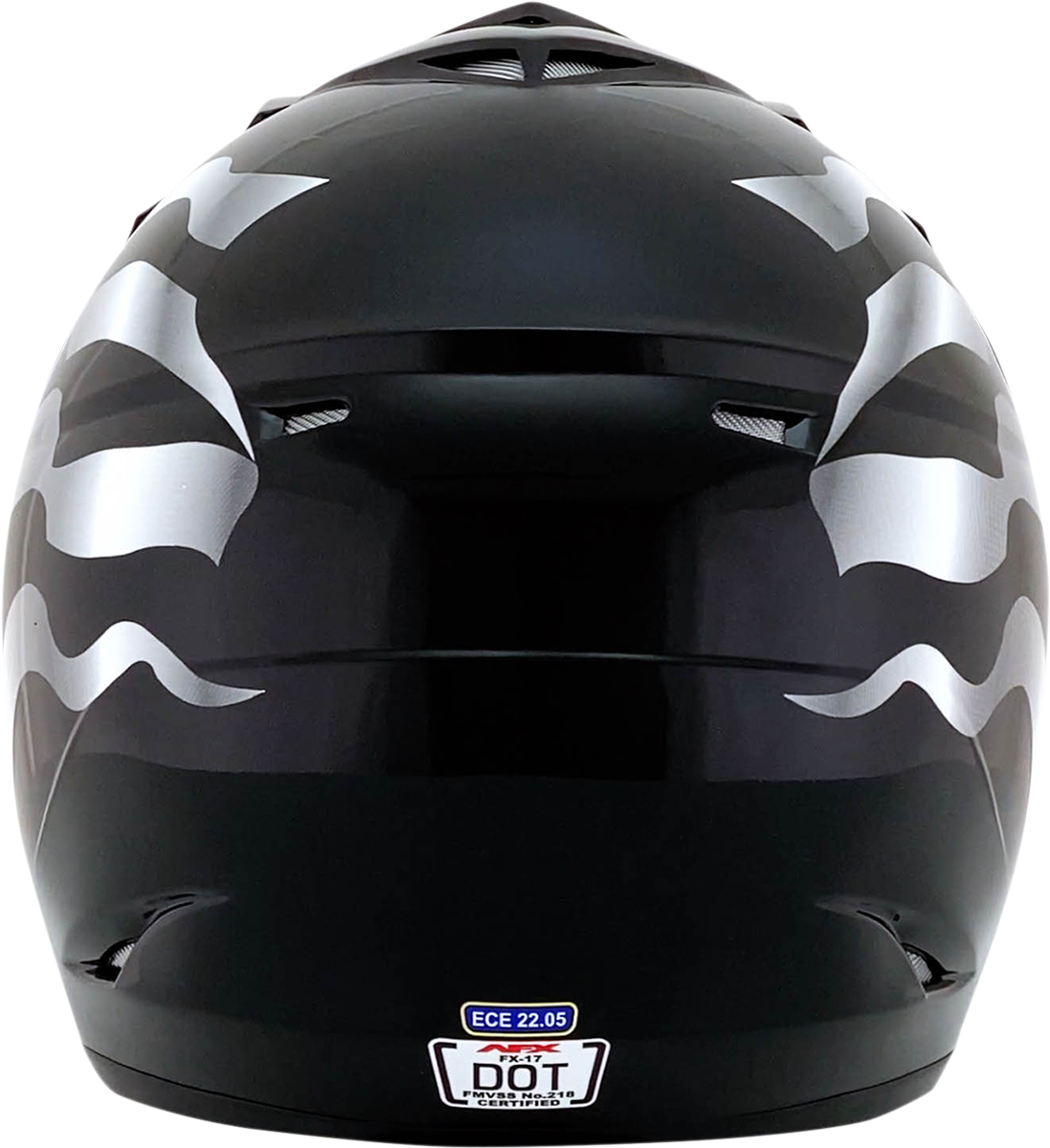 Casco de motocicleta AFX FX-17 - Bandera - Sigiloso - Grande 0110-2365