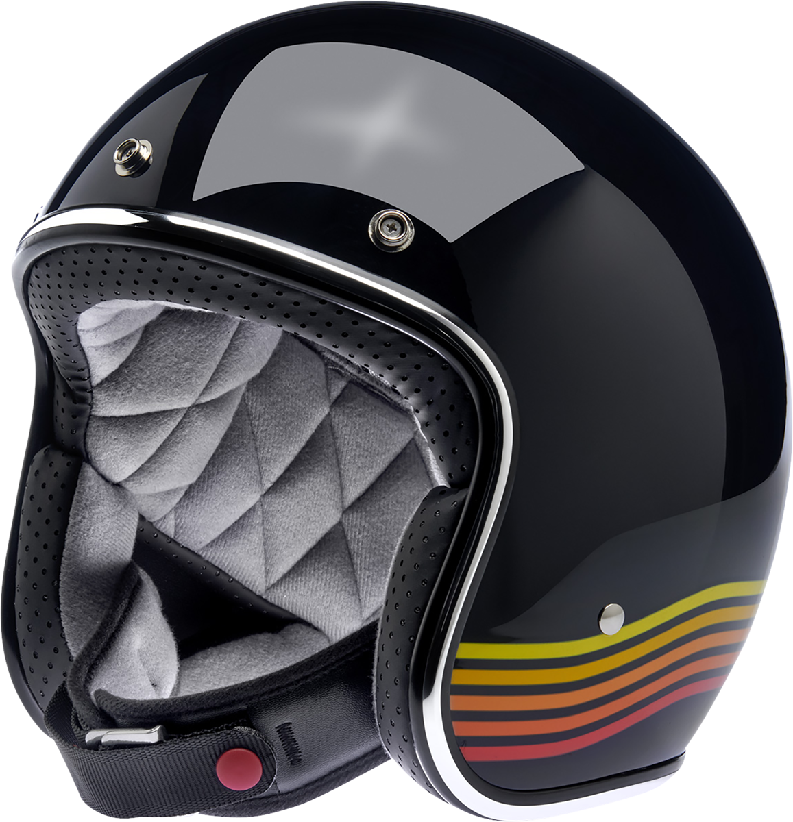 Casco BILTWELL Bonanza - Negro brillante Spectrum - Pequeño 1001-536-202