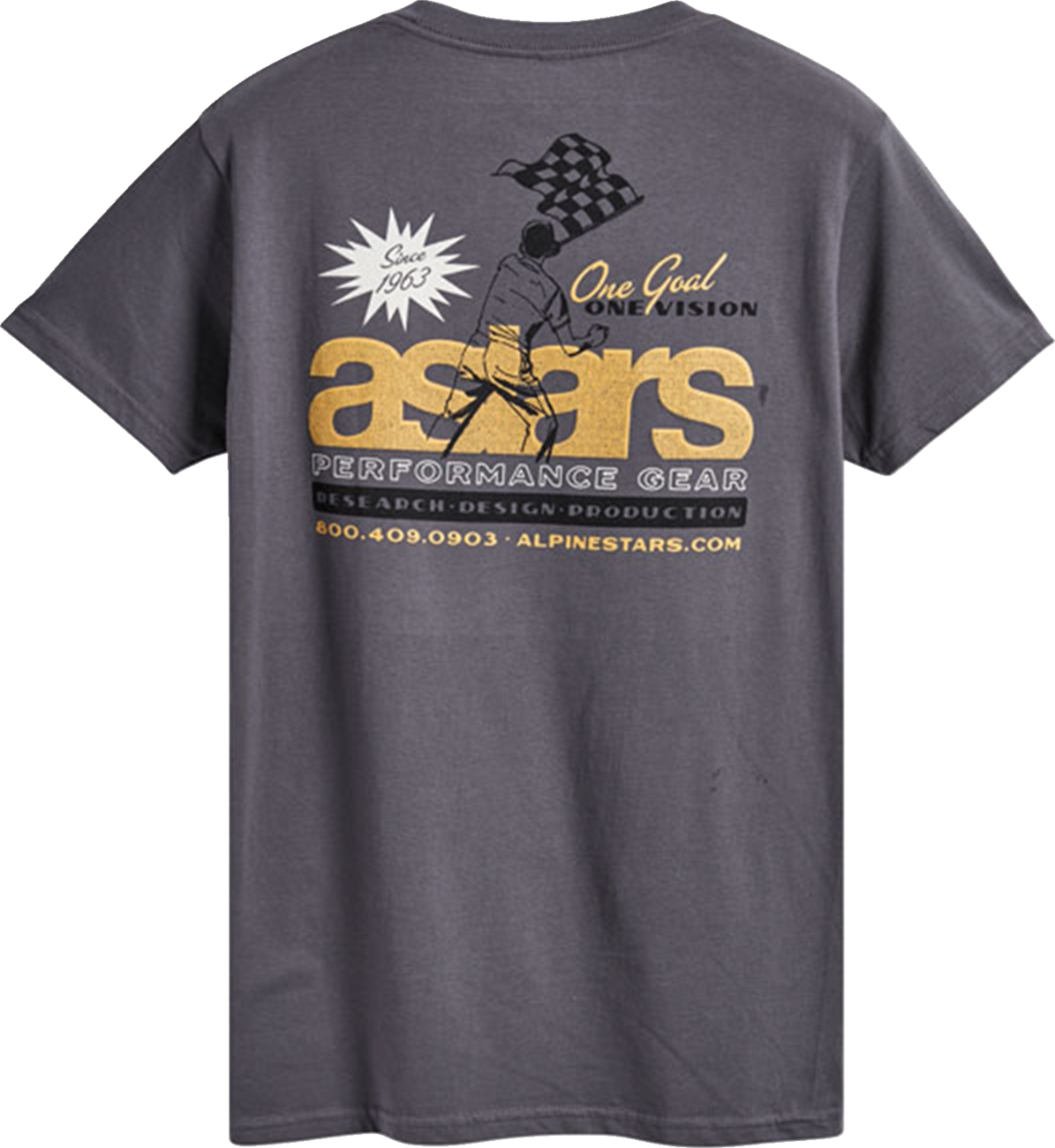 Open Box new ALPINESTARS Flagged T-Shirt - Charcoal - Large 12337215018L