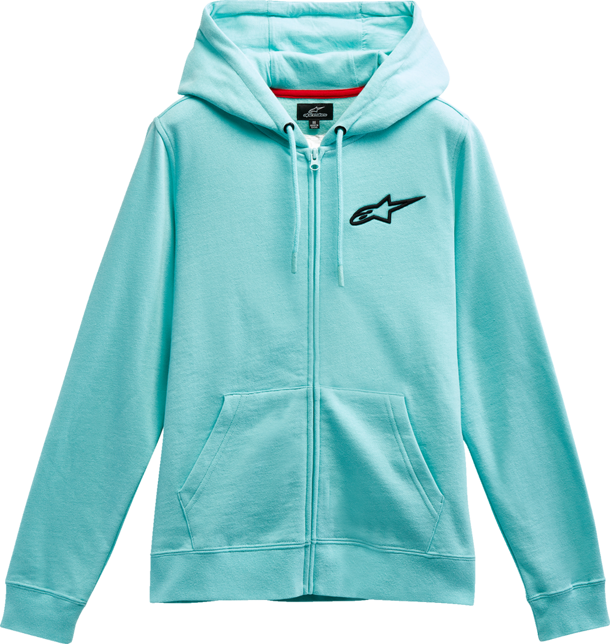 Sudadera con capucha y cremallera Ageless de ALPINESTARS para mujer - Aguamarina claro/Negro - Talla L 1232518007212L