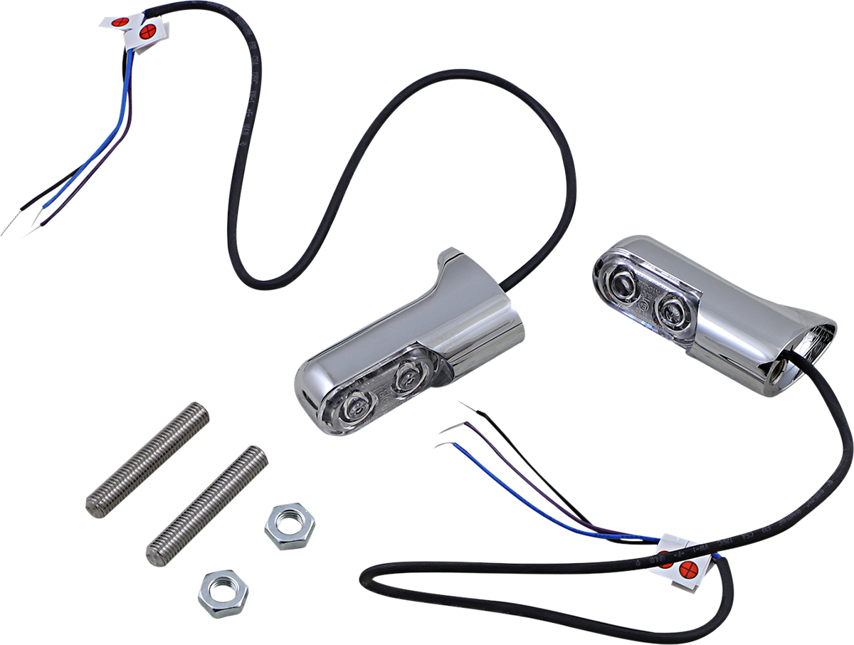 Luces de posición accesorias ARLEN NESS - Ámbar/Traseras - Cromadas 12-743