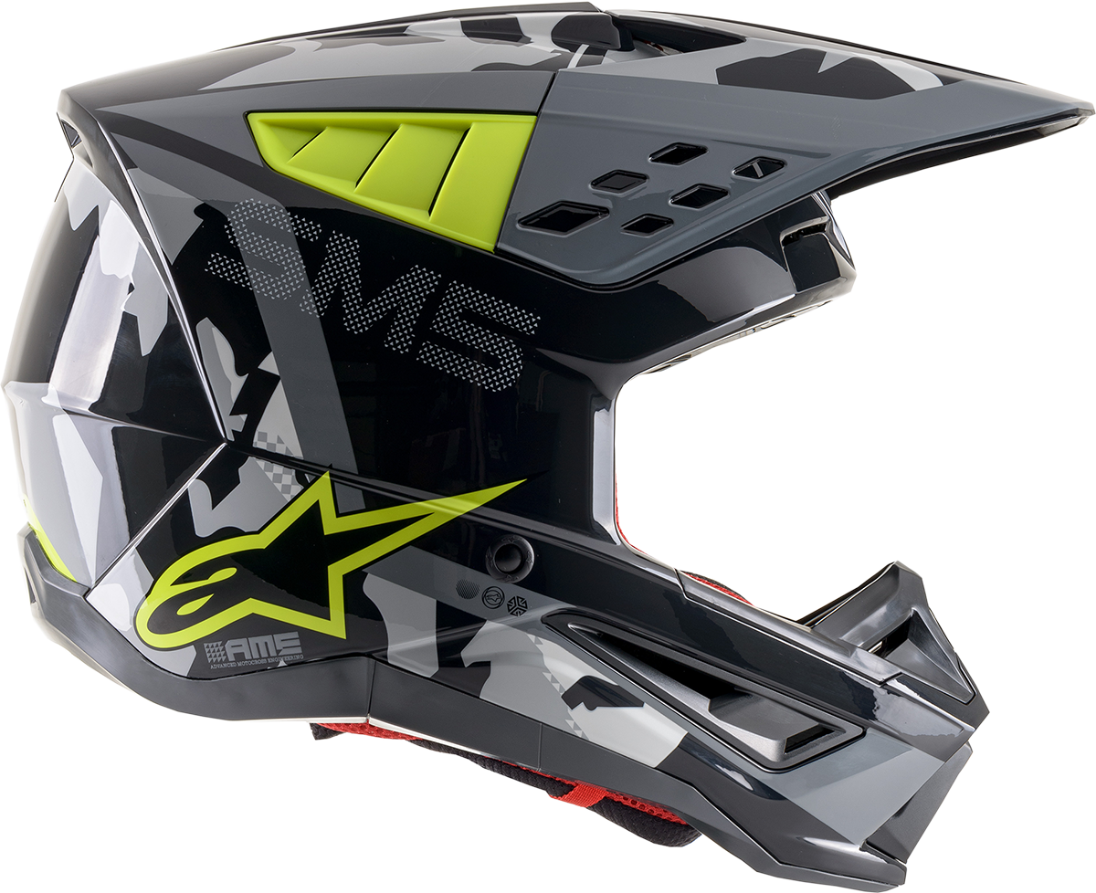 ALPINESTARS SM5 Motorcycle Helmet - Rover - Gray/Yellow - XL 8303921-1592-XL