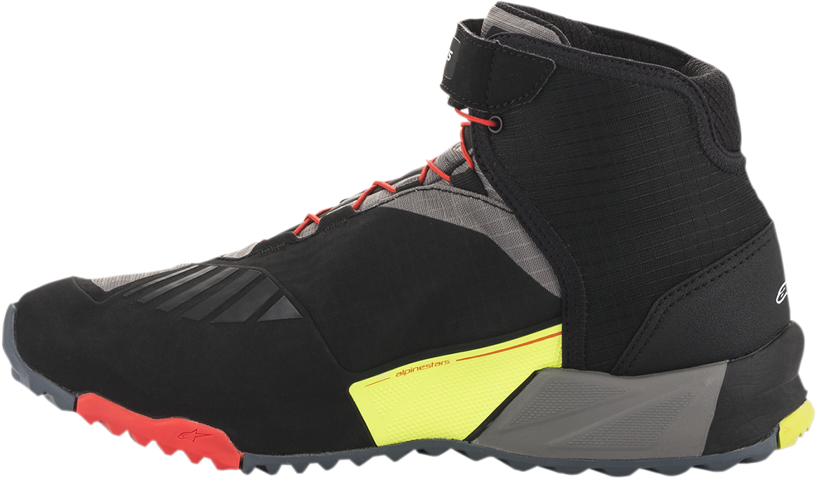 Zapatillas ALPINESTARS CR-X Drystar® - Negro/Rojo/Amarillo Fluorescente - Talla 8 de EE. UU. 261182015388
