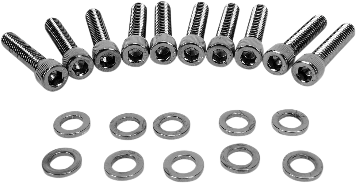 Kit de pernos DRAG SPECIALTIES - Moleteados - Tapa del árbol de levas MK373BK