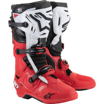 ALPINESTARS Tech 10 Enduro Boots - Bright Red/Black/White - US 13 2010025-3016-13
