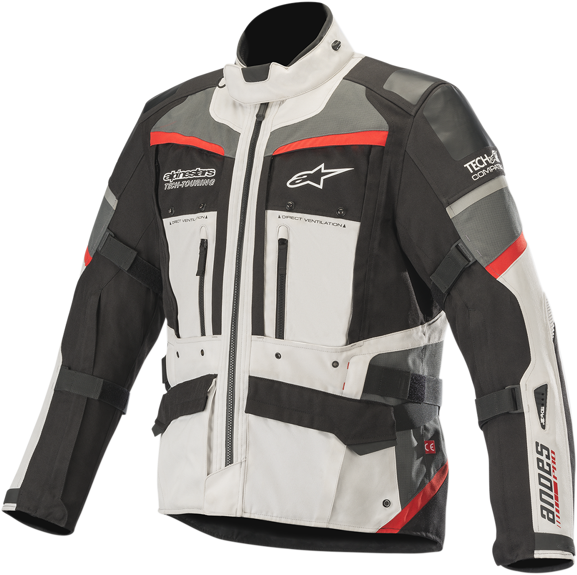 Chaqueta ALPINESTARS Andes Pro Drystar® - Gris/Negro/Rojo - Talla pequeña 3207119-9113-S