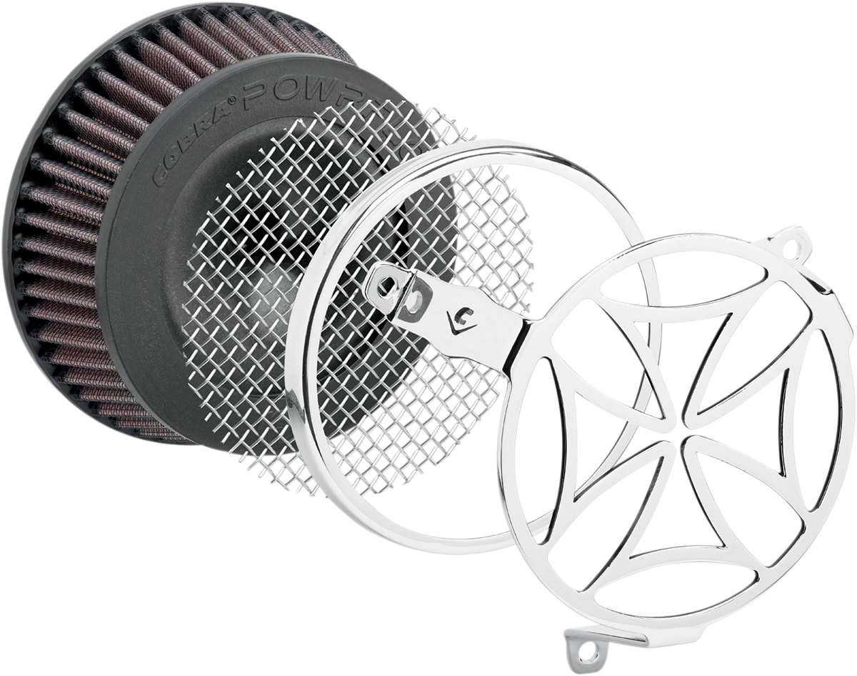 Filtro de aire COBRA - Cross - Cromo 606-0101-02-SB