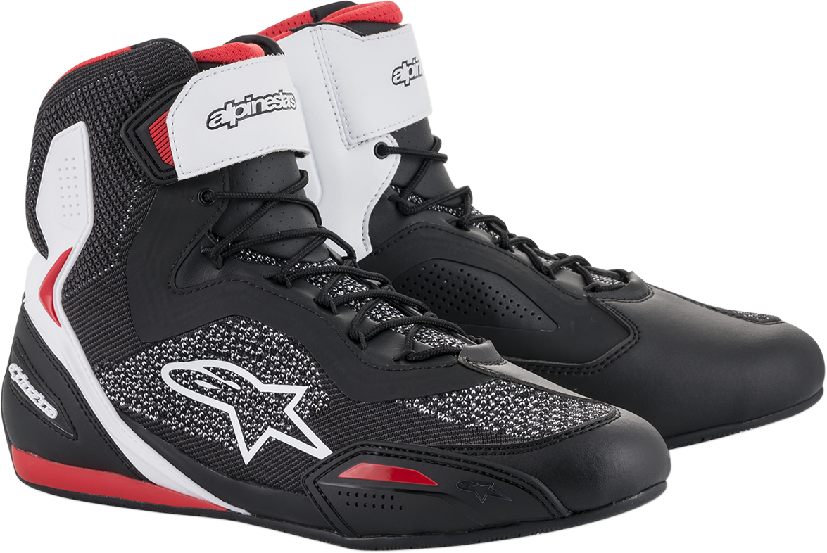 Zapatillas ALPINESTARS Faster-3 Rideknit® - Negro/Blanco/Rojo - Talla 9 de EE. UU. 2510319123-9