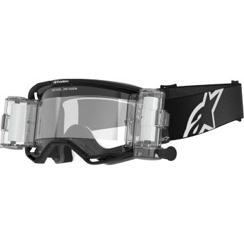 ALPINESTARS Goggles Vision 8 Roll-Off Goggles - Corp - Black - Clear 5101125-1529