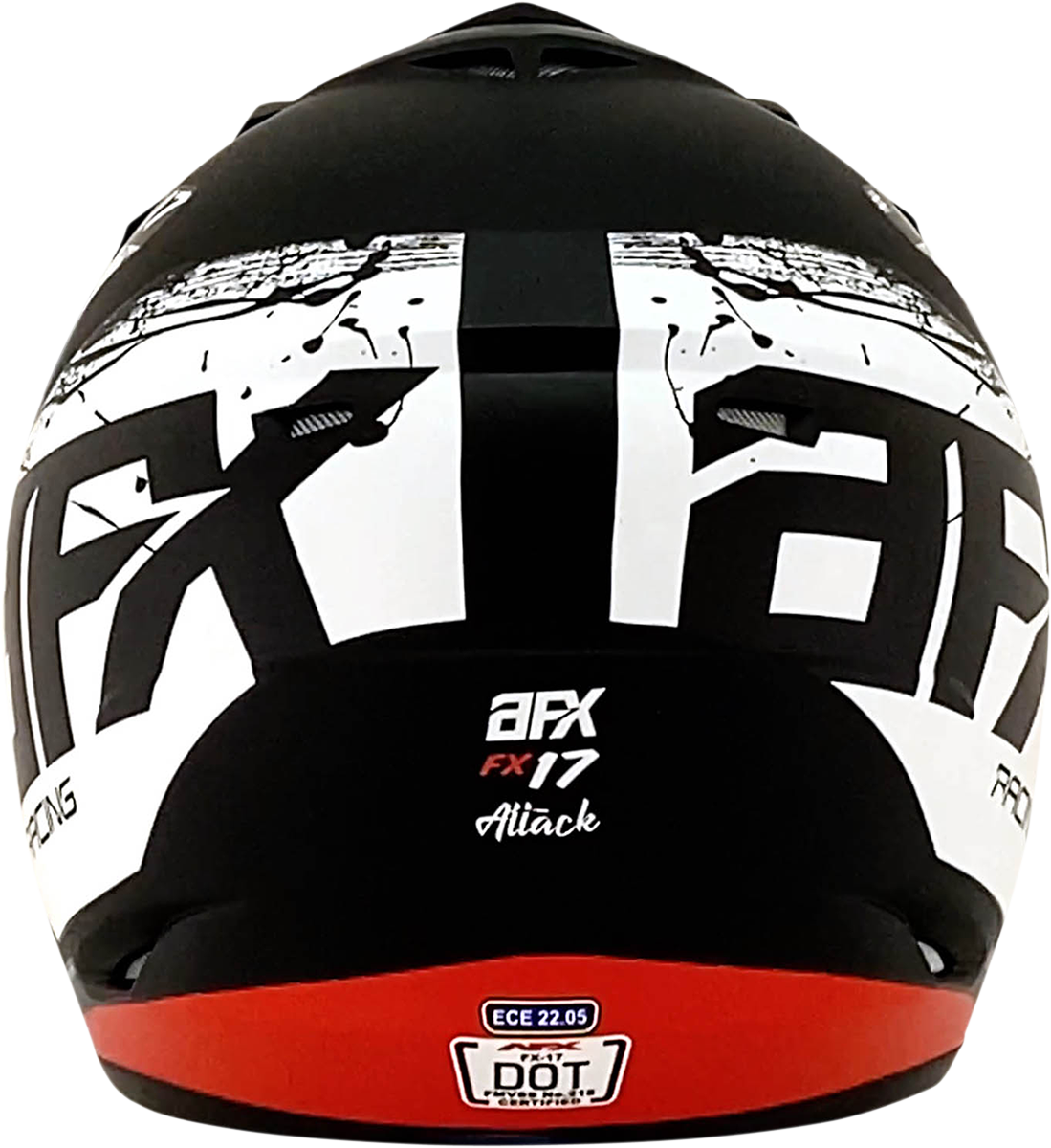 AFX FX-17 Motorcycle Helmet - Attack - Matte Black/Red - Small 0110-7149