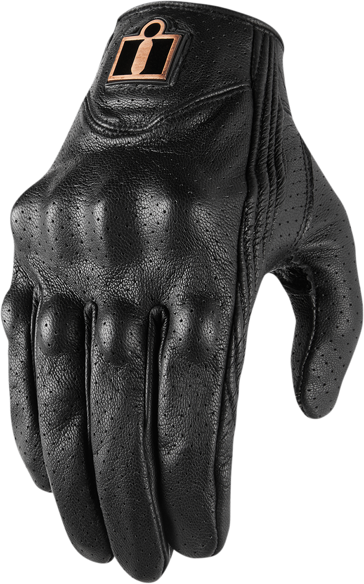 Guantes perforados ICON Pursuit Classic™ para mujer - Negro - Talla grande 3302-0802