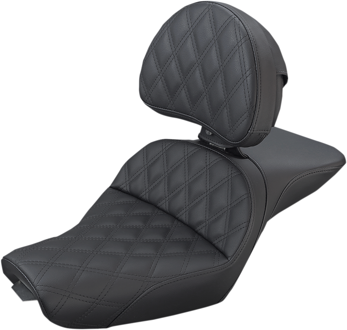 Asiento SADDLEMEN Explorer - Con respaldo - Costuras enrejadas - Negro - XL '04-'20 807-03-030LS