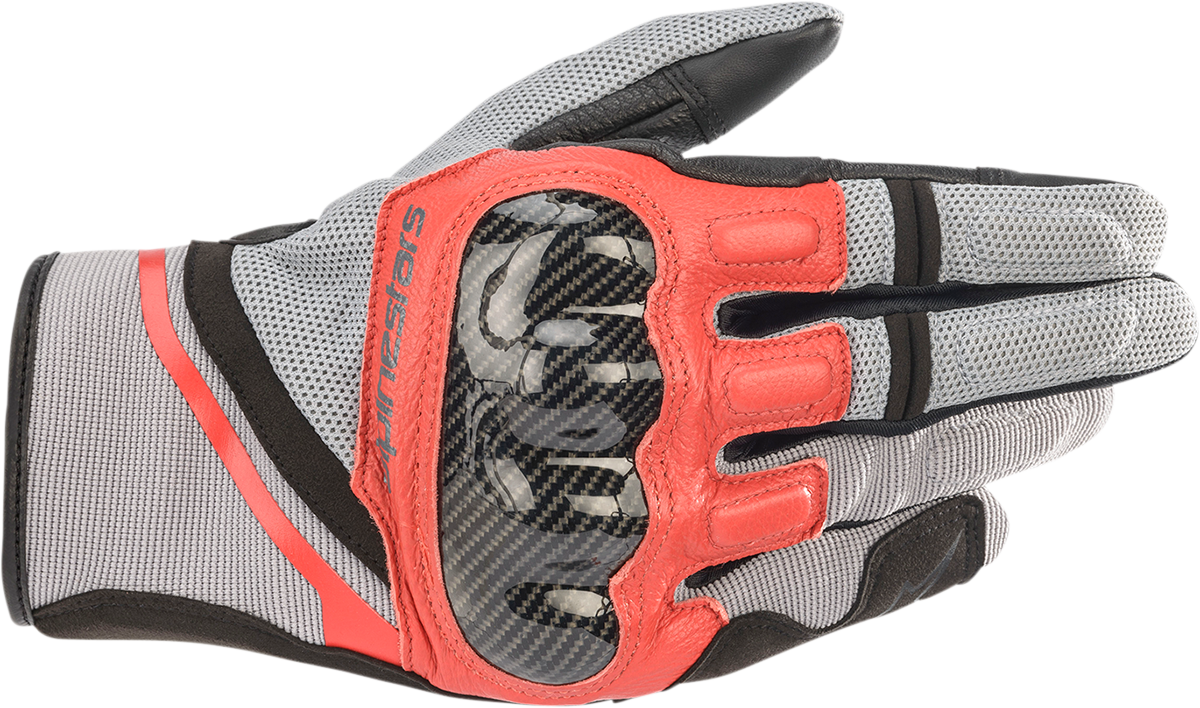 Guantes cromados ALPINESTARS - Gris ceniza/Negro/Rojo brillante - 2XL 3568721-9203-2X