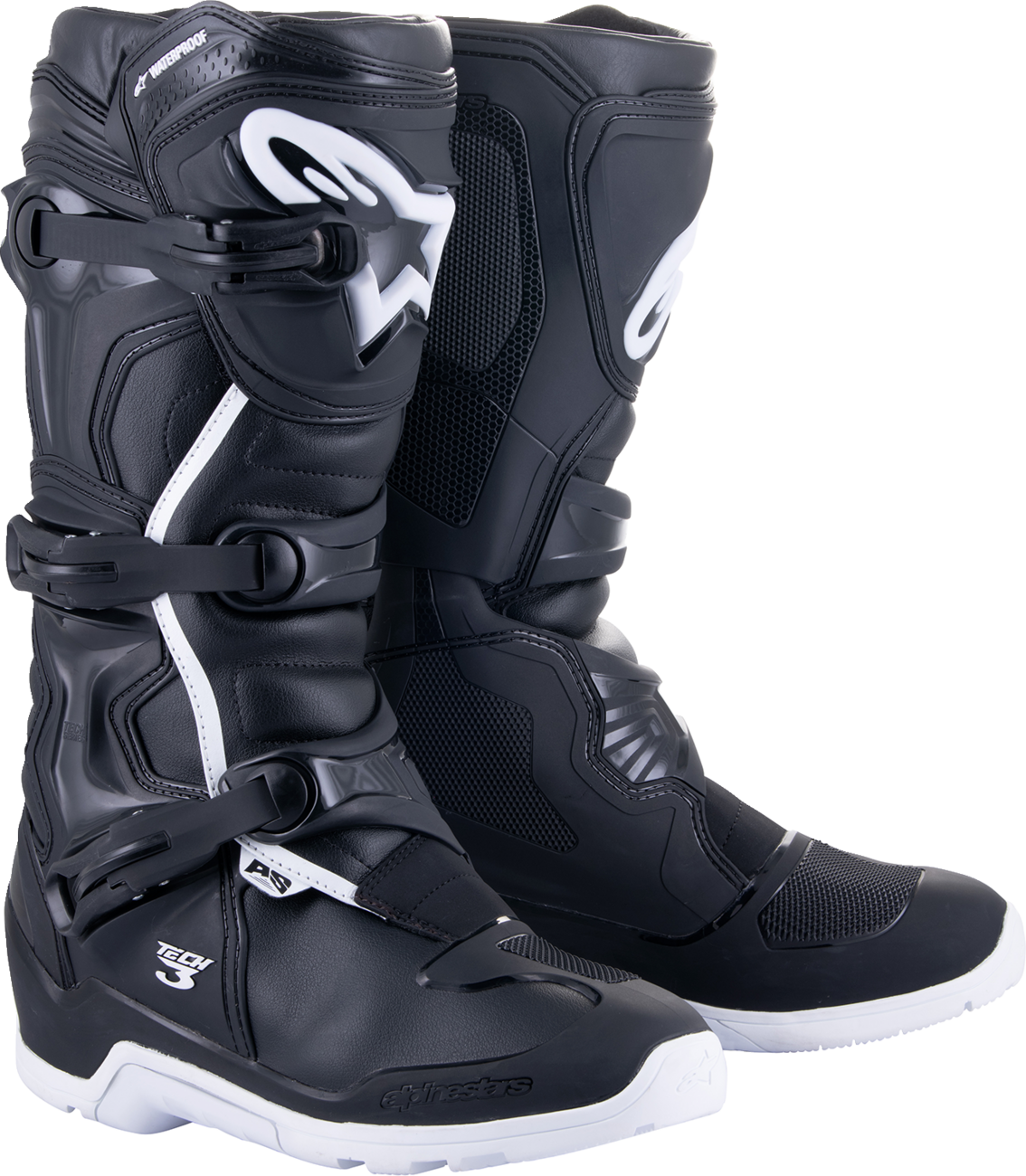 Botas impermeables ALPINESTARS Tech 3 Enduro - Negro/Blanco - Talla 13 EE. UU./48 UE 2013324-12-13