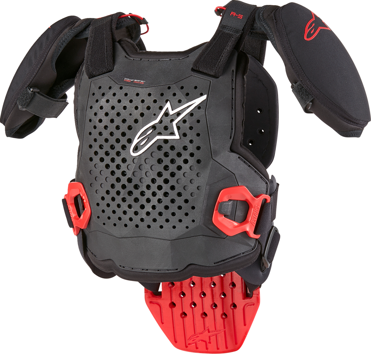 Protector de pecho ALPINESTARS Youth A5 S v2 - Negro/Blanco/Rojo - S/M 6740224-123-S/M