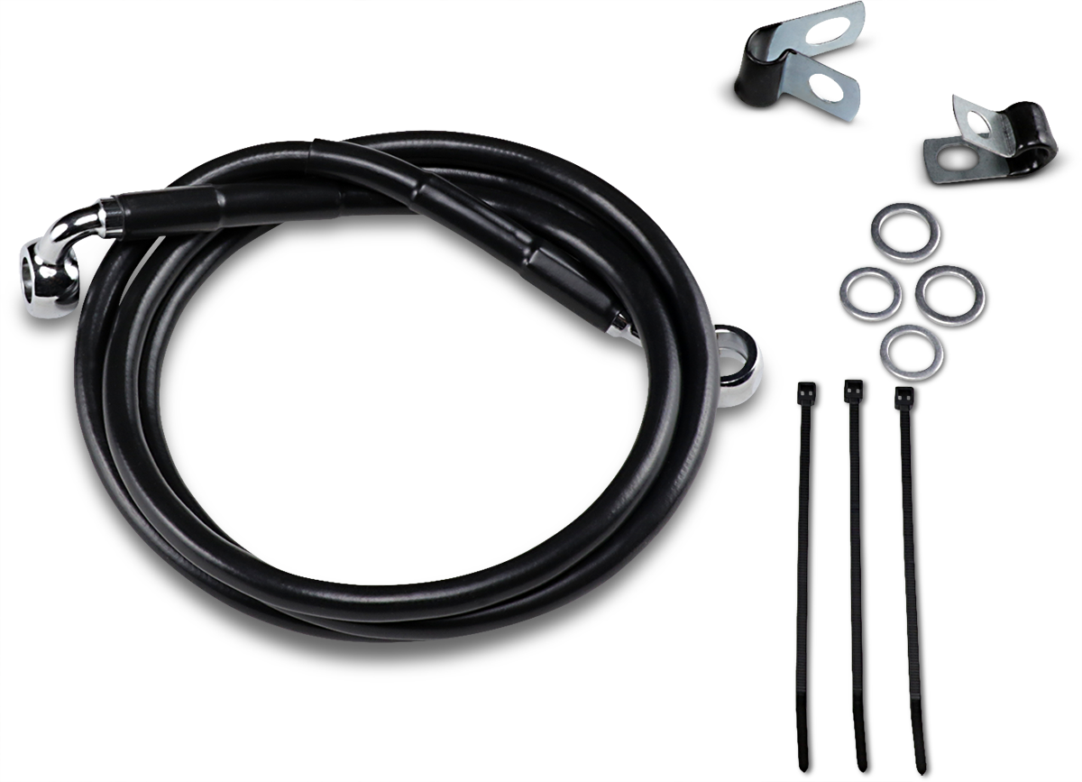 Línea de freno DRAG SPECIALTIES - Delantera - Negra - +4" - FXST '99-'07 640210-4BLK