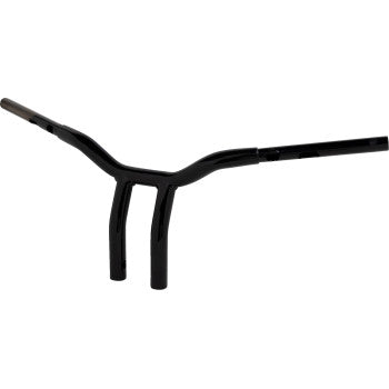 LA CHOPPERS Handlebar - One-Piece Kage Fighter - Pullback - 10" x 1-1/4" - Black Glide 2024 LA-7369-10B