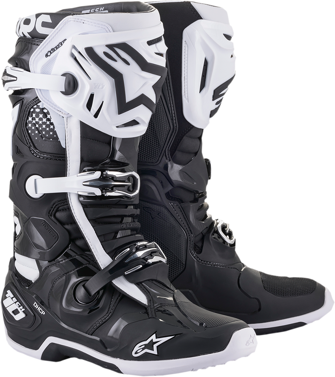 Botas ALPINESTARS Tech 10 - Negro/Blanco - Talla 9 de EE. UU. 2010020-12-9