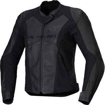 ALPINESTARS Stella Faster v3 Leather Jacket - Black/Black - US 2 / EU 38 3113625-1100-38