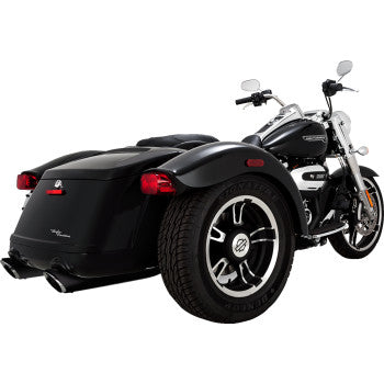 VANCE & HINES Twin Slash Slip-On Mufflers - Black Freewheeler 2017-2024 /Road Glide 3 FLTRT 2023-2024 46796