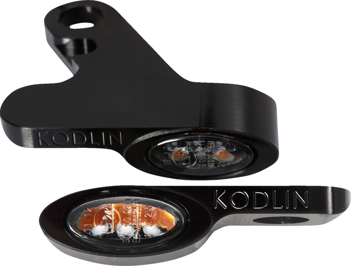 Intermitente delantero LED 2 en 1 para motocicleta KODLIN con luz de marcha - Negro K68500