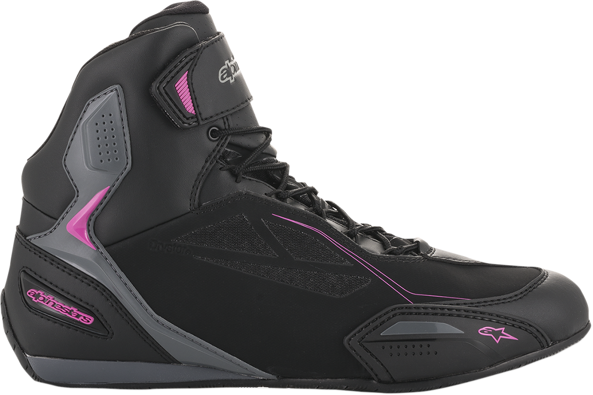 Zapatillas ALPINESTARS Faster-3 Drystar® para mujer - Negro/Gris/Rosa - Talla 6 de EE. UU. 25409191139-6