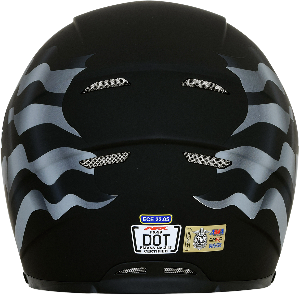 Casco de motocicleta AFX FX-99 - Bandera - Sigiloso - Mediano 0101-11357
