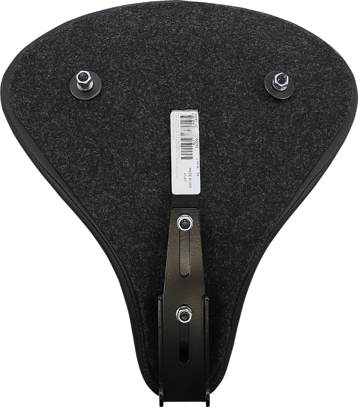 Asiento DRAG SPECIALTIES - Spring Solo - Grande - Cuero negro reflectante solar - Liso 0806-0052
