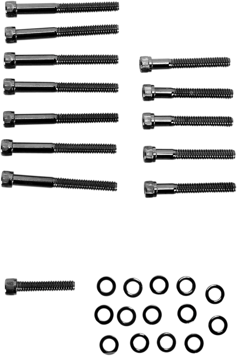 Kit de pernos DRAG SPECIALTIES - Moleteados - Tapa del árbol de levas MK687BK
