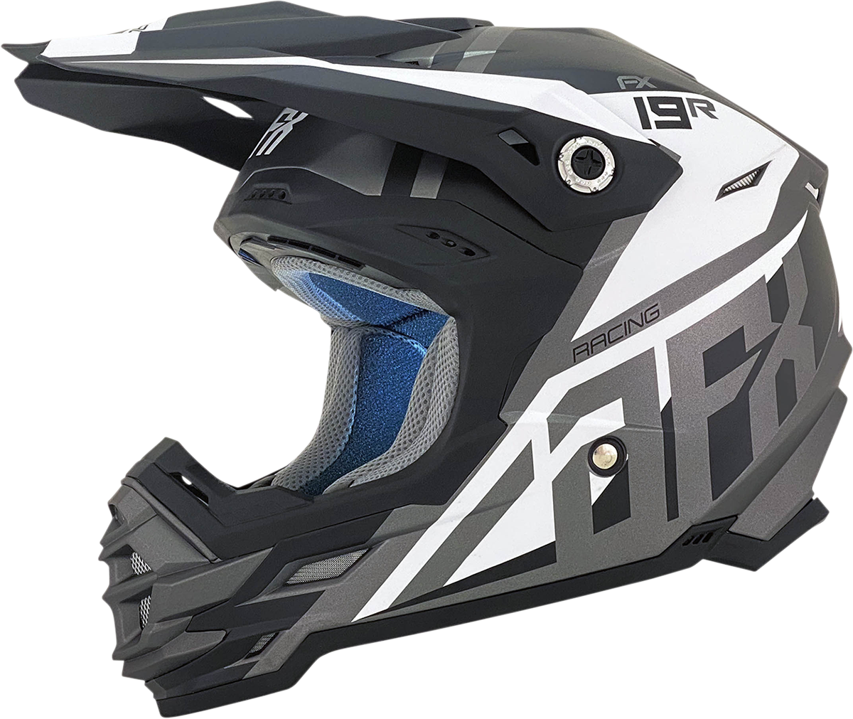 Casco de moto AFX FX-19R - Racing - Gris escarcha - Pequeño 0110-7073