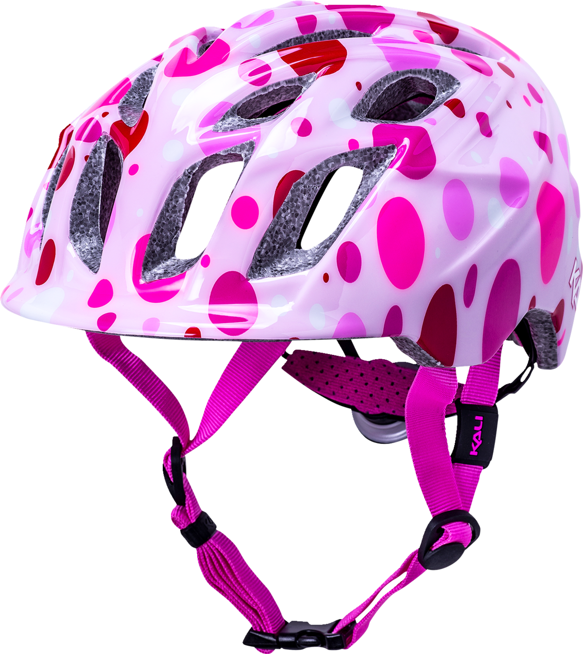 Casco de bicicleta infantil con iluminación KALI Chakra - Confeti - Rosa brillante - XS 0221022124