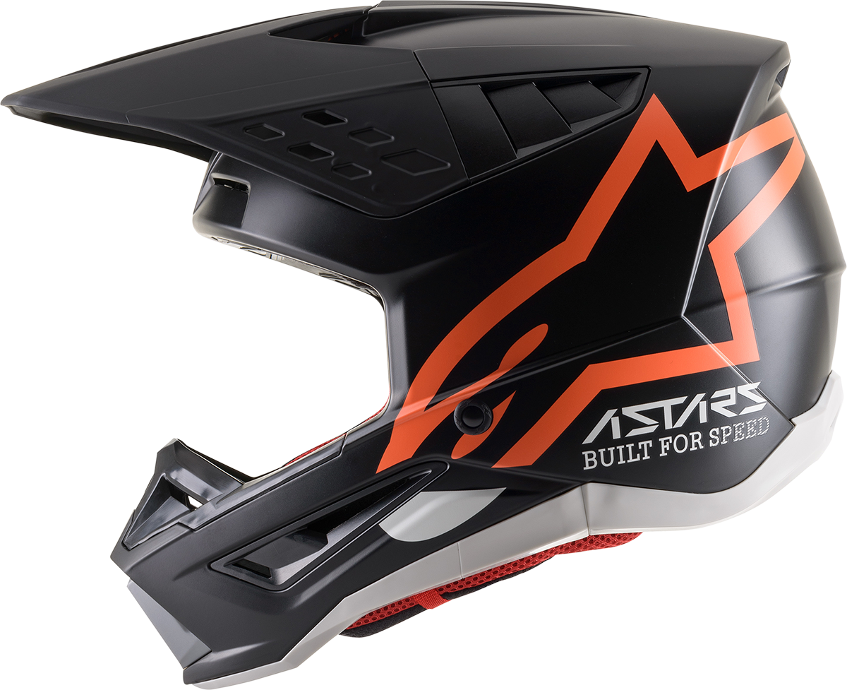 Casco de moto ALPINESTARS SM5 - Compass - Negro mate/Naranja fluorescente - 2XL 8303321-1149-2X