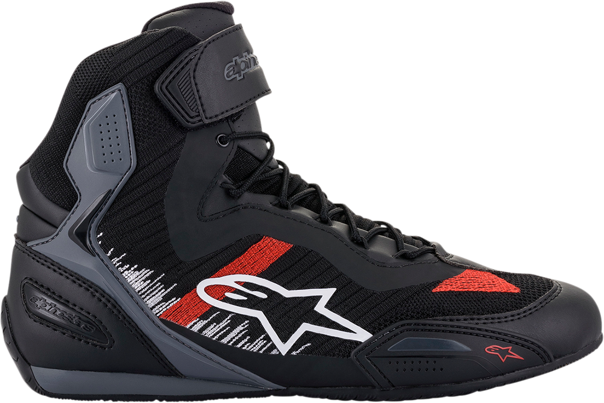 Zapatillas ALPINESTARS Faster-3 Rideknit® - Negro/Gris/Rojo - Talla 12.5 (EE. UU.) 25103191165125
