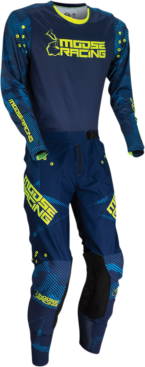 Camiseta Agroid de MOOSE RACING - Azul marino/alta visibilidad - Mediana 2910-6393