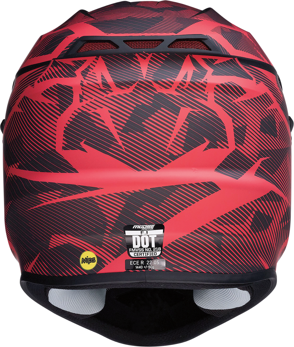Casco MOOSE RACING FI - Camuflaje Agroid - MIPS® - Rojo/Negro - Mediano 0110-7761
