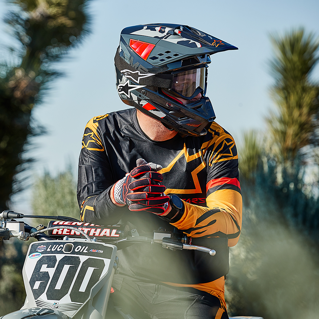 ALPINESTARS SM5 Motorcycle Helmet - Rover - Gray/Red - Large 8303921-1392-LG