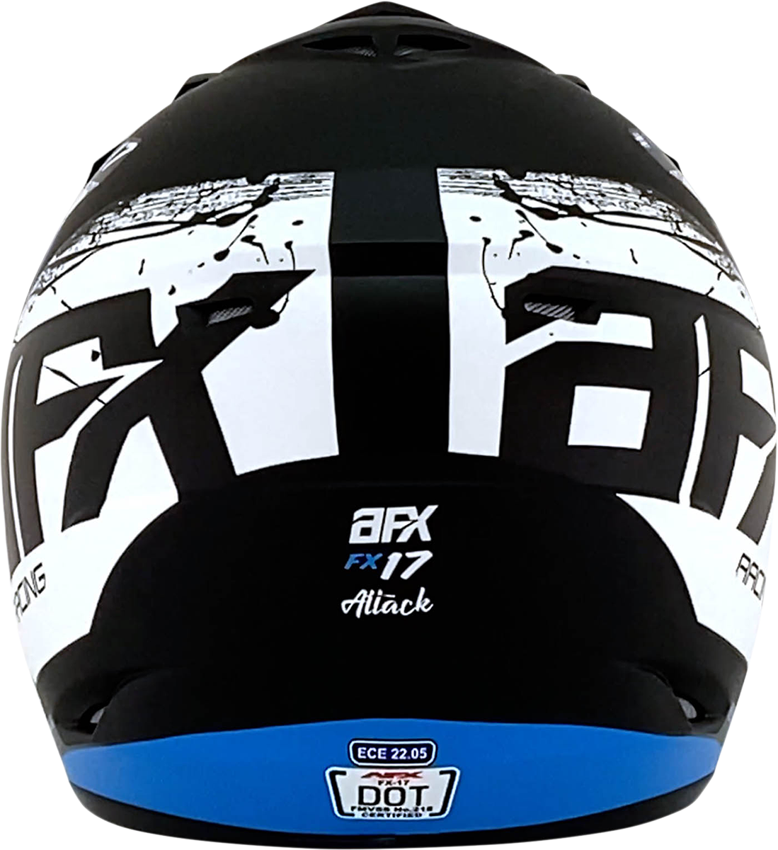 AFX FX-17Y Motorcycle Helmet - Attack - Matte Black/Blue - Small 0111-1408
