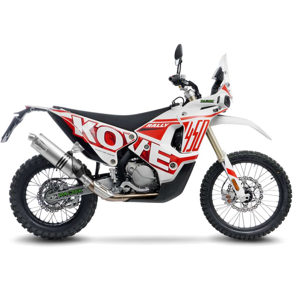 LEOVINCE Slip-On Muffler - Black Stainless Steel Kove 450 Rally 2023 - 2024 14449EBU 1811-4696