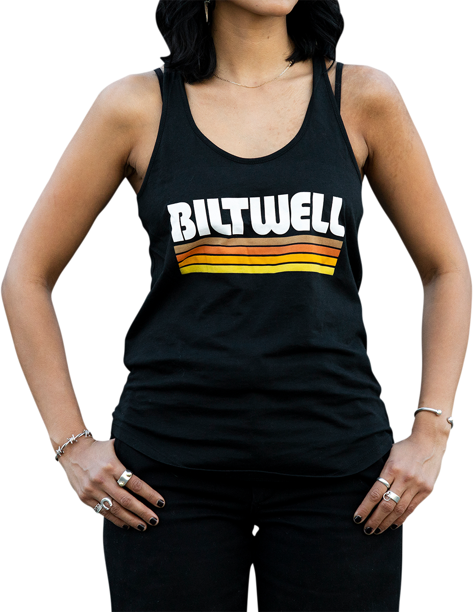 Camiseta de tirantes de surf BILTWELL para mujer - Negra - Talla pequeña 8142-045-002