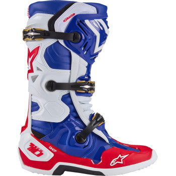 Botas ALPINESTARS Union Tech 10 - Rojo/Blanco/Azul - Talla 9 de EE. UU. 2010020-3372-9
