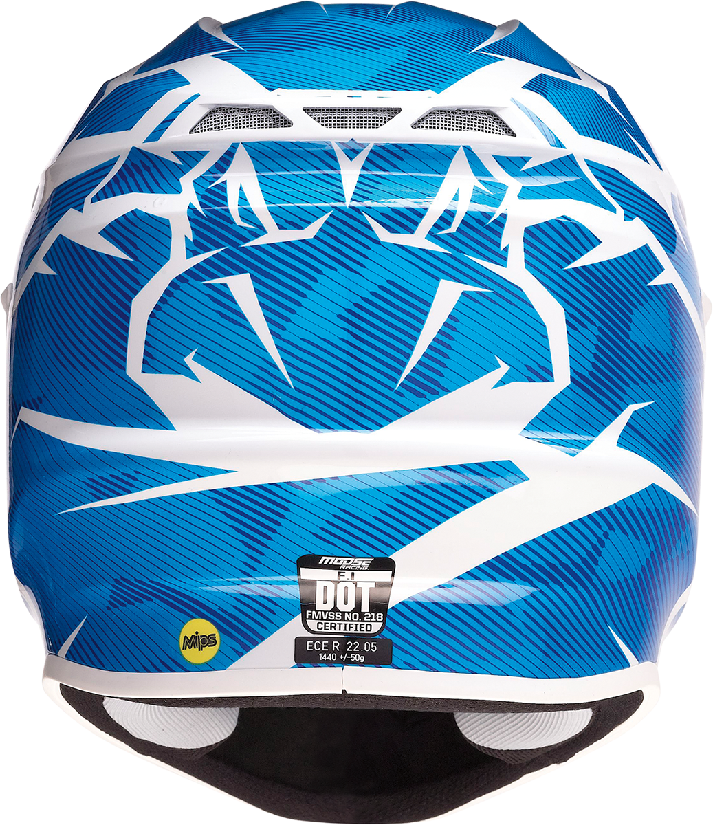 Casco MOOSE RACING FI - Camuflaje Agroid - MIPS® - Azul/Blanco - XL 0110-7770
