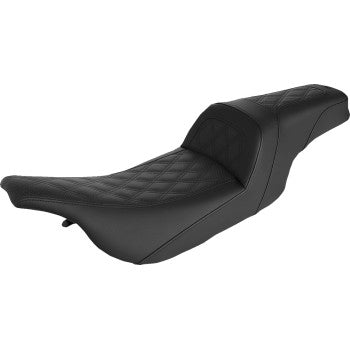 Asiento delgado SADDLEMEN - Negro - Costuras de celosía - FLHT/FLTR '99-'07 897-07-162