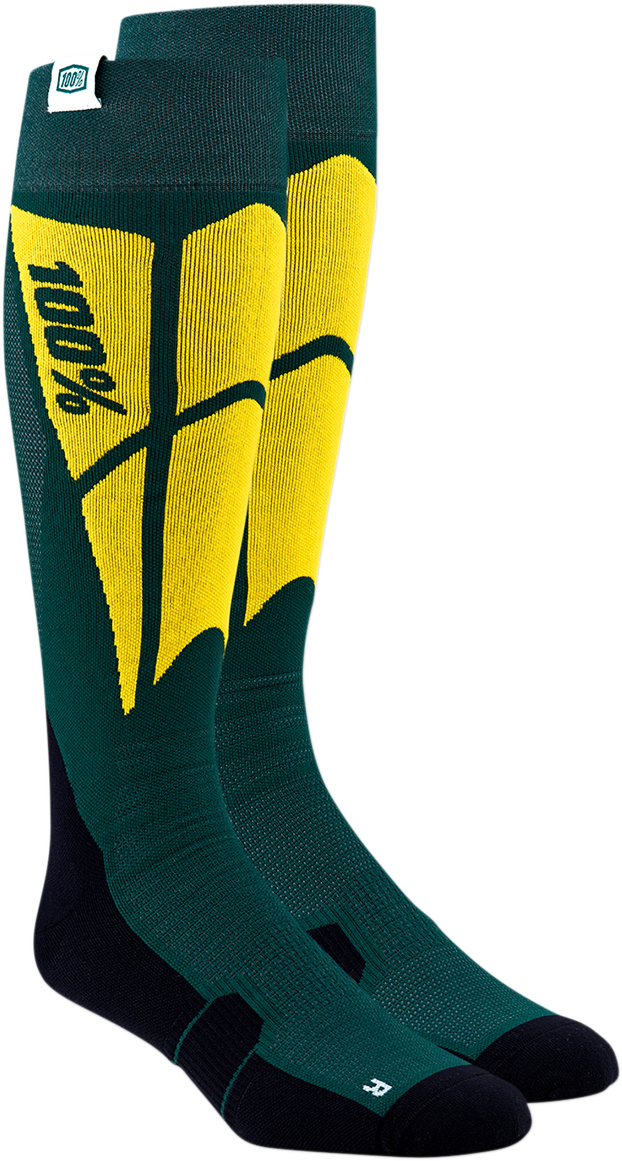 Calcetines de alto rendimiento 100 % de alta calidad - Verde - Talla pequeña/mediana 24008-005-17