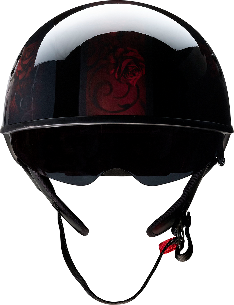 Casco de motocicleta Z1R Vagrant - Catrina Roja - Negro/Rojo - Mediano 0103-1315