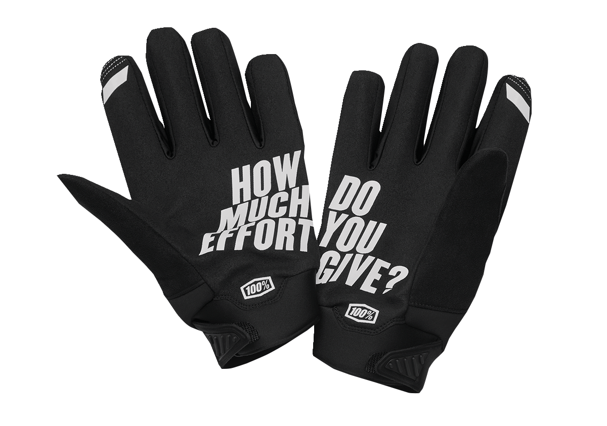 Guantes 100% Brisker - Negro/Gris - Pequeños 10003-00000