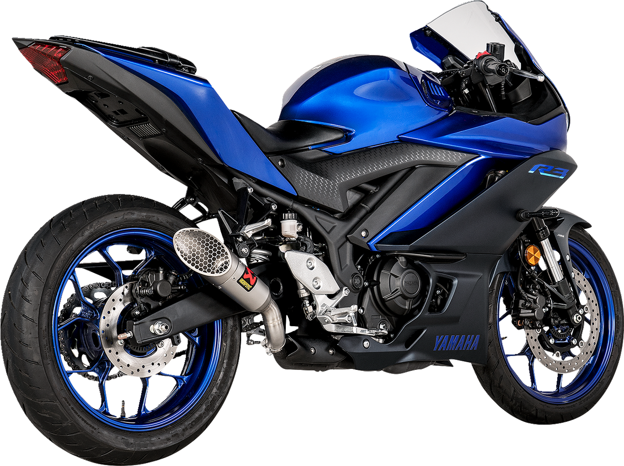 Escape Yamaha R3 MT03 2022-2024, Akrapovic, nueva tapa de titanio deslizante S-Y3SO6-IVOSS