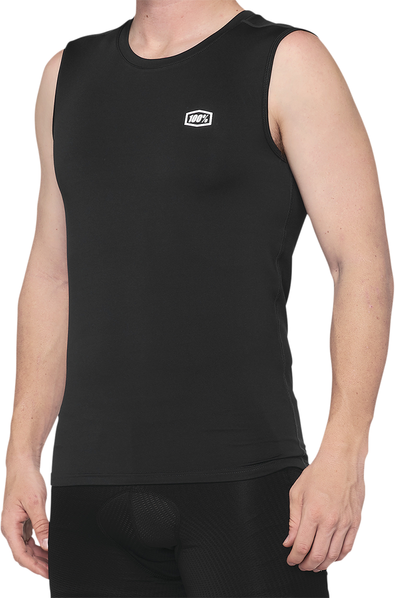 Camiseta sin mangas 100% Basecamp - Negra - Talla grande 40046-00002