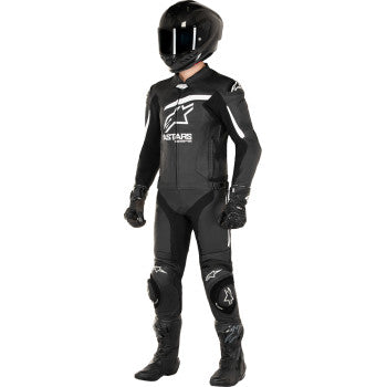 Chaqueta de cuero ALPINESTARS GP Plus R v4 Airflow - Negro/Blanco - Talla 40 EE. UU. / 50 UE 3100624-12-50